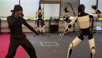 Илон Маск закастомил робота и обучил его основам кунг-фу, а также язвительной иронии